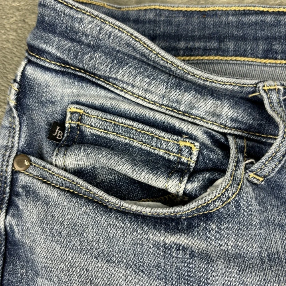 Judy Blue Jeans Womens 15 (36X32 ) Blue Bootcut  Medium Wash Stretch‎ Distressed